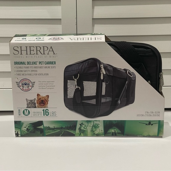 Sherpa Deluxe Medium Pet Carrier – Airline Approved for Small Dogs & Cats - Picture 11 of 13
